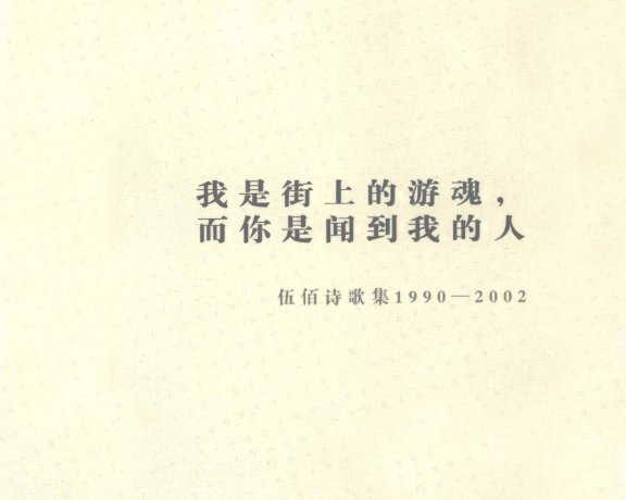 我是街上的游魂，而你是闻到我的人 (伍佰诗歌集1990-2002) (pdf)